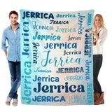 Custom Blanket with Name, Soft Cozy Personalized Name Blankets for Kids, Girls, Boys, Adults, Customized Christmas Blanket for Women, Men, Newborn, New Mom, Red Colors, Made in USA