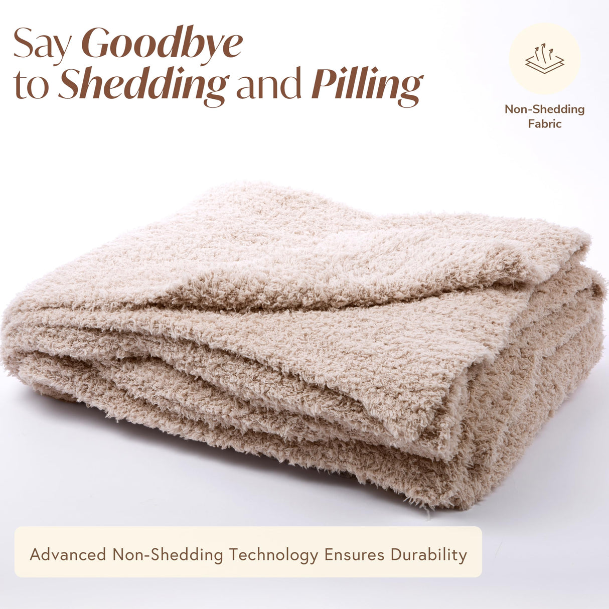 Unboxme Sweet Dreams Cloud Wrap - Ultra Soft & Cozy Stone-Colored Throw Blanket, 54" x 72" Warm Couch Blanket