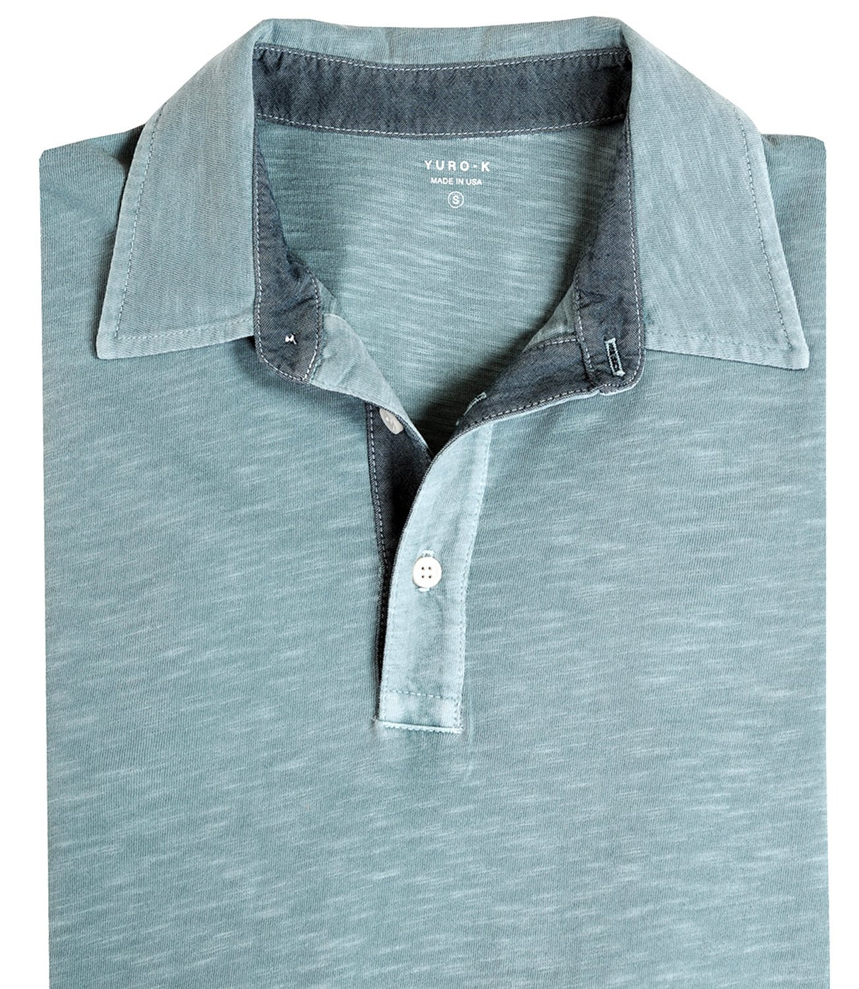 YURO-K Premium Cotton Slub Jersey Short Sleeve Men's Polo T-Shirt with Side Slit Small - XX