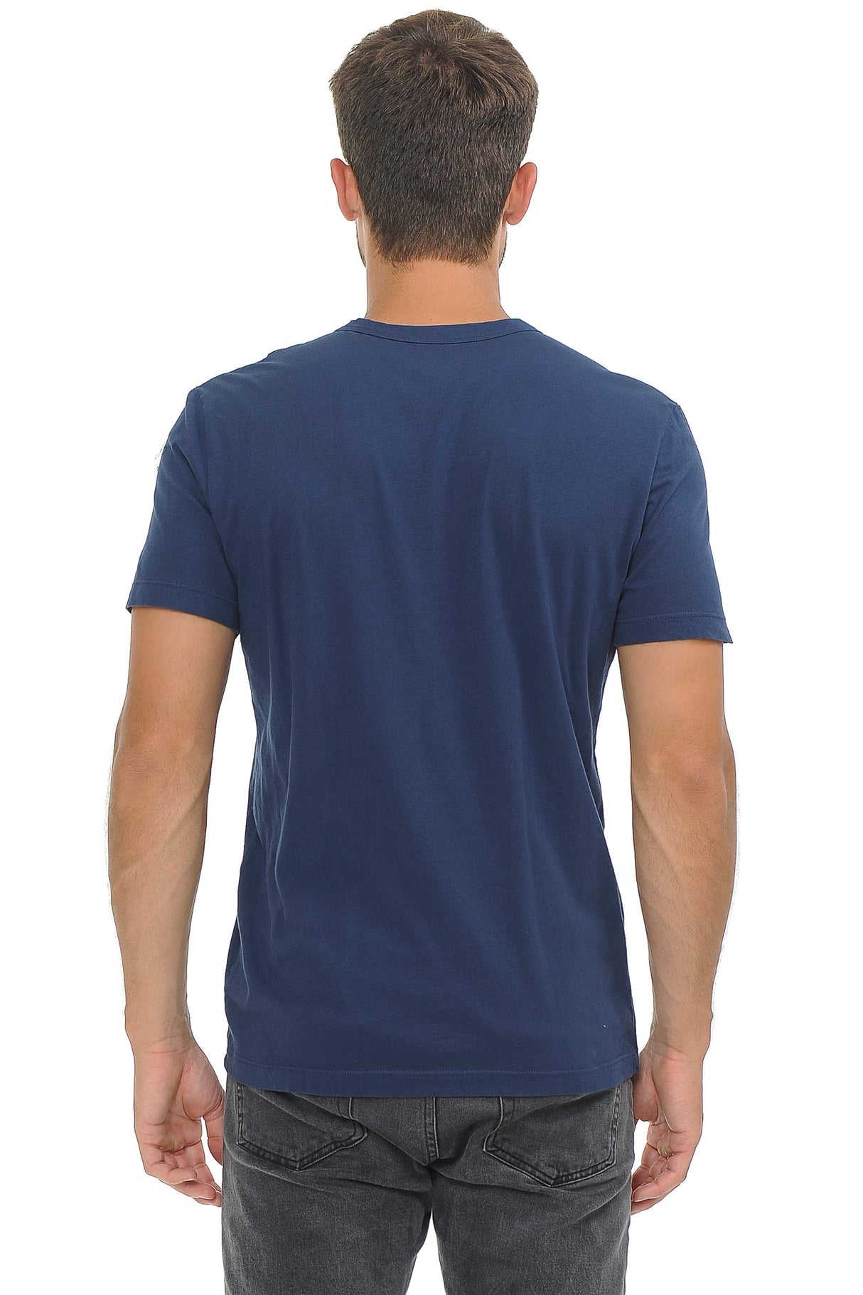 YURO-K Men's Premium Binded Neck Cotton Classic Short Sleeve Crew T-Shirt