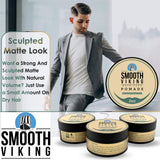 Smooth Viking Forming Cream - High Hold Styling Cream for Matte Finish, Men's Hair Products, Hair Paste for Short, Curly and Long Hair, Made in USA, 2oz