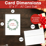 Merry Christmas Cards for Business & Family (Variety Pack 4 Seasonal Designs) Bulk Greeting Card Set Pack of 20 Holiday Cards with Envelopes (5x7 inch - A7) Office, Work, Employees & Clients VP2404