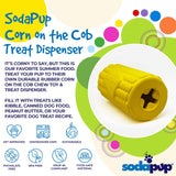 SodaPup Honey Pot – Durable Dog Treat Dispenser & Enrichment Toy Made in USA from Non-Toxic, Pet Safe, Food Safe Natural Rubber Material for Mental Stimulation, Problem Chewing, Calming Nerves, & More