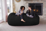 Chill Sack Memory Foam Bean Bag Lounger, 7.5-Feet, Red Furry