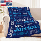 Custom Blanket with Name, Soft Cozy Personalized Name Blankets for Kids, Girls, Boys, Adults, Customized Christmas Blanket for Women, Men, Newborn, New Mom, Red Colors, Made in USA