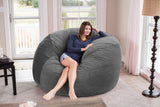 Chill Sack Bean Bag Chair: Giant 6' Memory Foam Furniture Bean Bag - Big Sofa with Soft Micro Fiber Cover, Charcoal