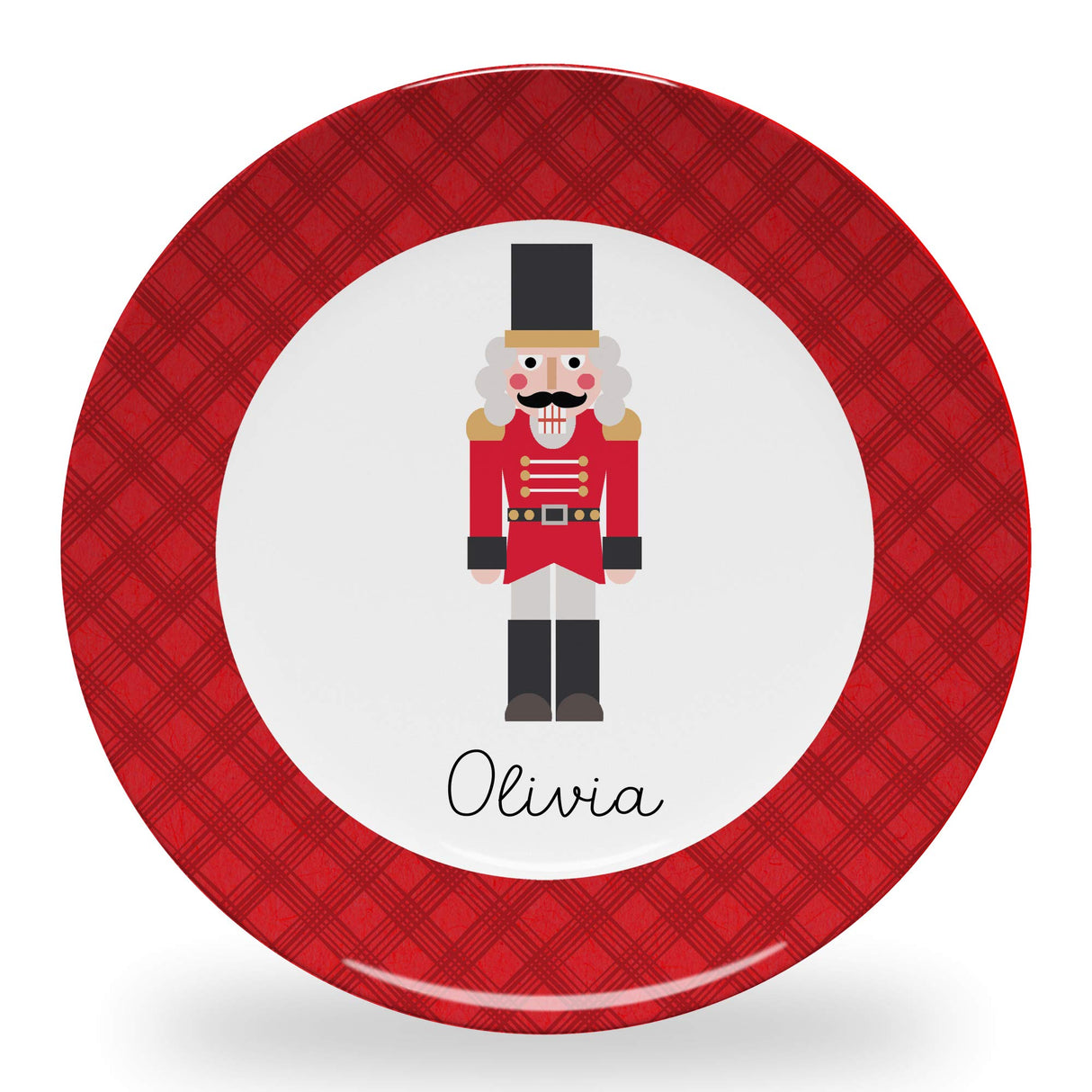 Tiny Expressions - Personalized Holiday Plates for Kids with Customized Name | BPA Free | Dishwasher Safe | Made in the USA (Christmas Plate)