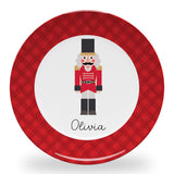 Tiny Expressions - Personalized Holiday Plates for Kids with Customized Name | BPA Free | Dishwasher Safe | Made in the USA (Christmas Plate)
