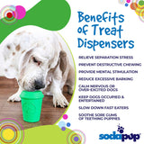 SodaPup Honey Pot – Durable Dog Treat Dispenser & Enrichment Toy Made in USA from Non-Toxic, Pet Safe, Food Safe Natural Rubber Material for Mental Stimulation, Problem Chewing, Calming Nerves, & More