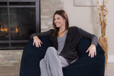 Chill Sack Bean Bag Chair: Giant 4' Memory Foam Furniture Bean Bag - Big Sofa with Soft Micro Fiber Cover - Black