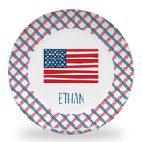 Tiny Expressions - Personalized Holiday Plates for Kids with Customized Name | BPA Free | Dishwasher Safe | Made in the USA (Christmas Plate)