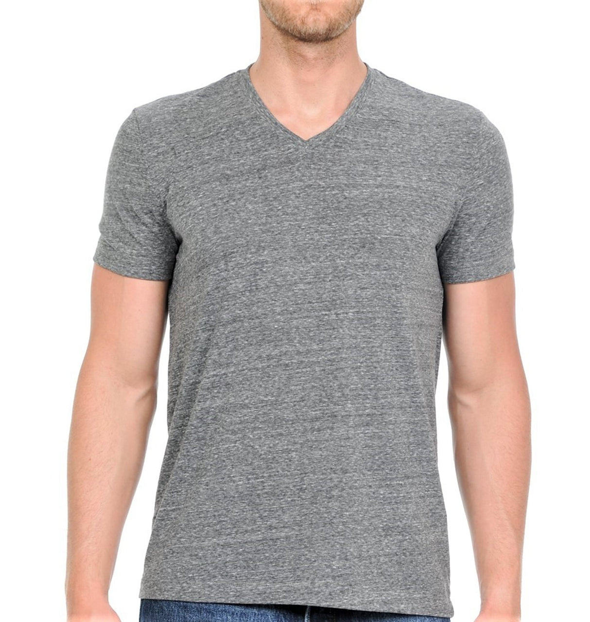 YURO-K Men's Short Sleeve V-Neck T-Shirt Premium Cotton Classic Short Sleeve V-Neck T-Shirt