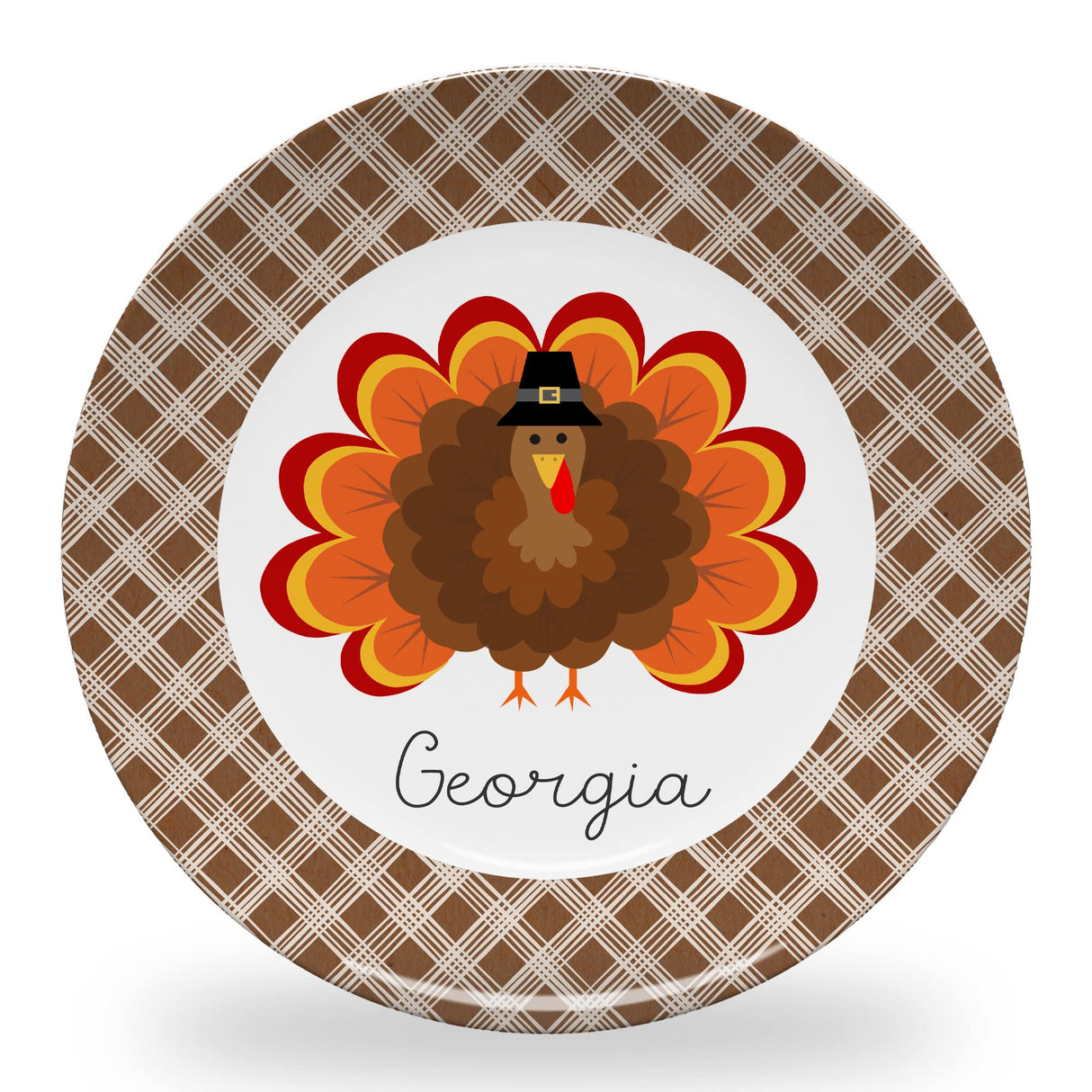 Tiny Expressions - Personalized Holiday Plates for Kids with Customized Name | BPA Free | Dishwasher Safe | Made in the USA (Christmas Plate)
