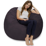Chill Sack Bean Bag Chair: Giant 4' Memory Foam Furniture Bean Bag - Big Sofa with Soft Micro Fiber Cover - Black