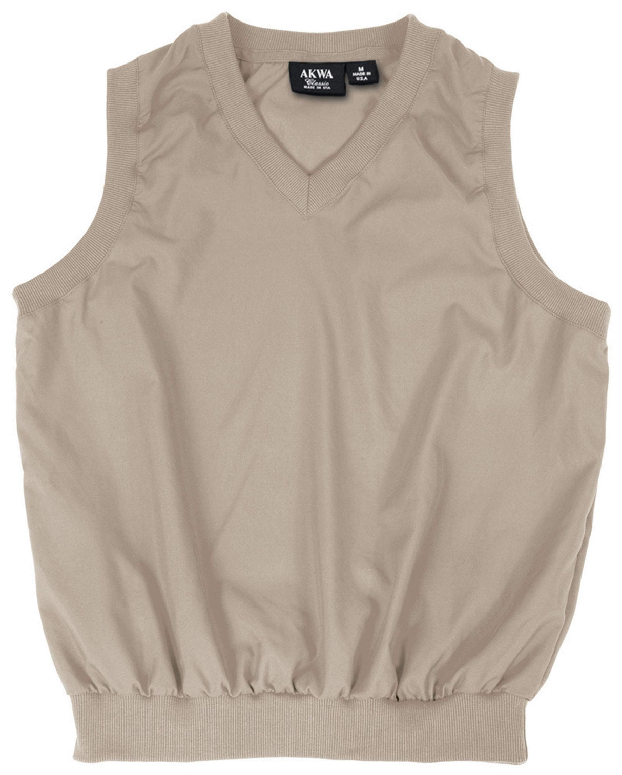 Akwa Made in USA Men's Microfiber Water Repellent V-Neck Pullover Golf Vest