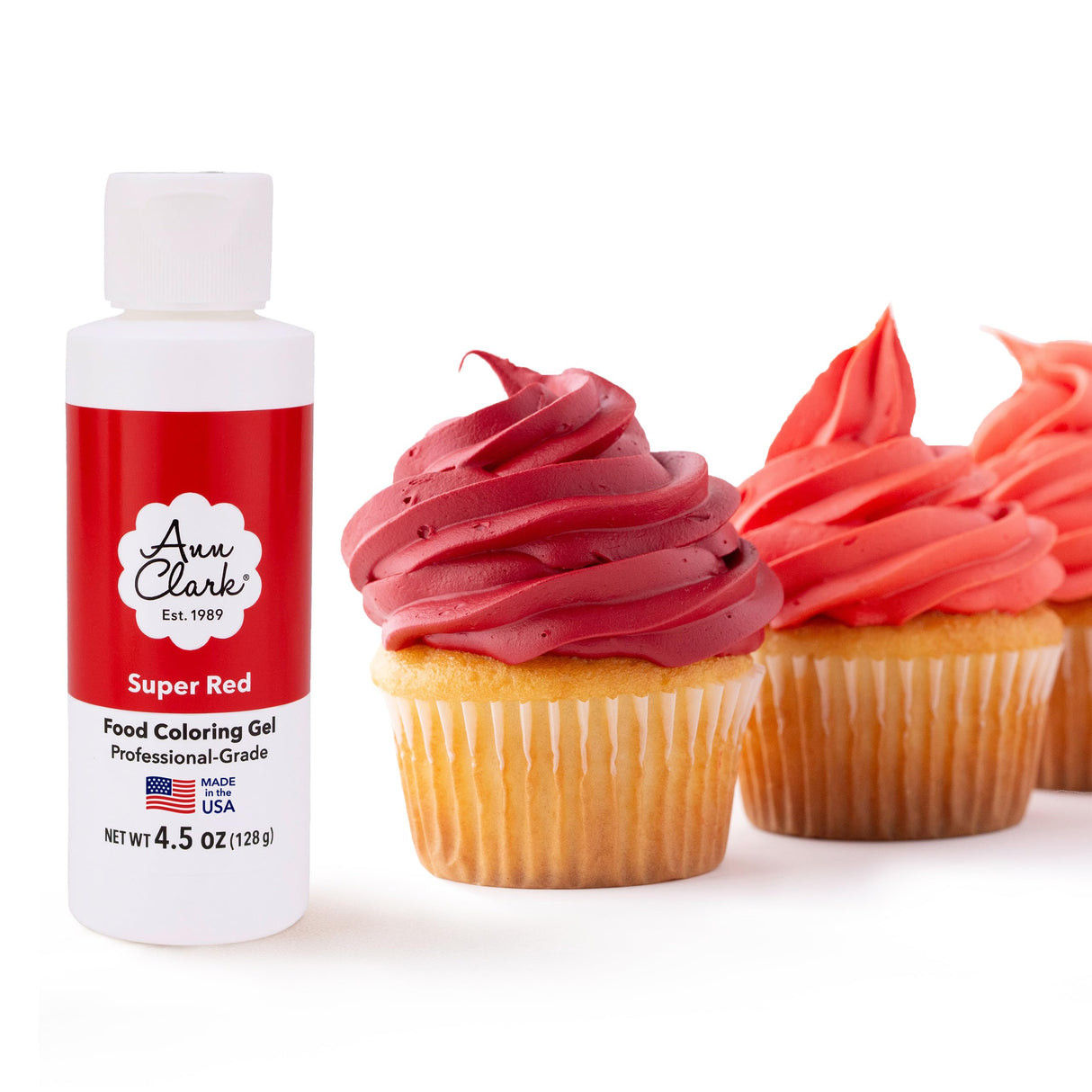 Ann Clark Super Red Food Coloring Gel Large 4.5 oz Professional Grade Made in USA