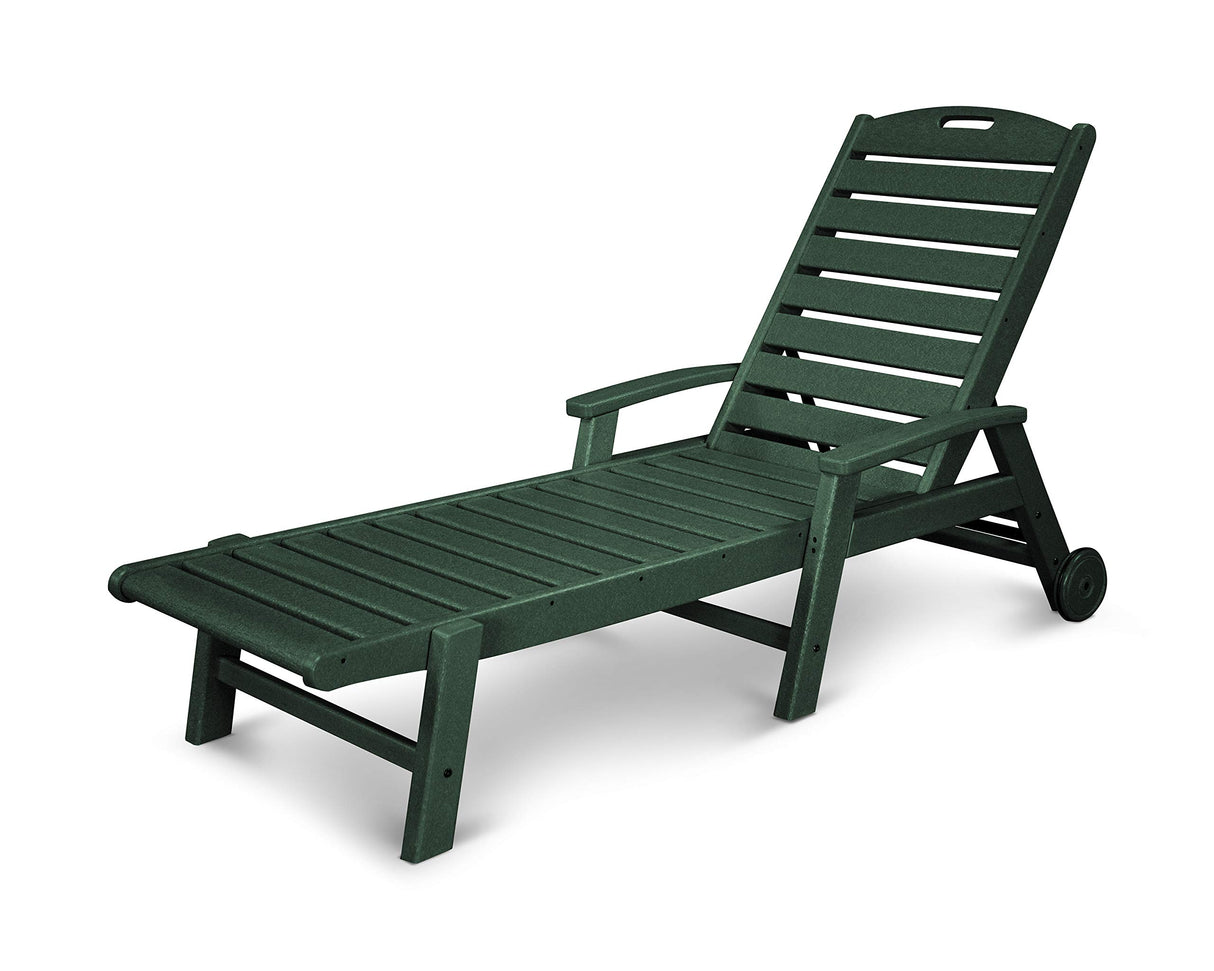 Trex Outdoor Furniture Yacht Club Wheeled Chaise in Vintage Lantern