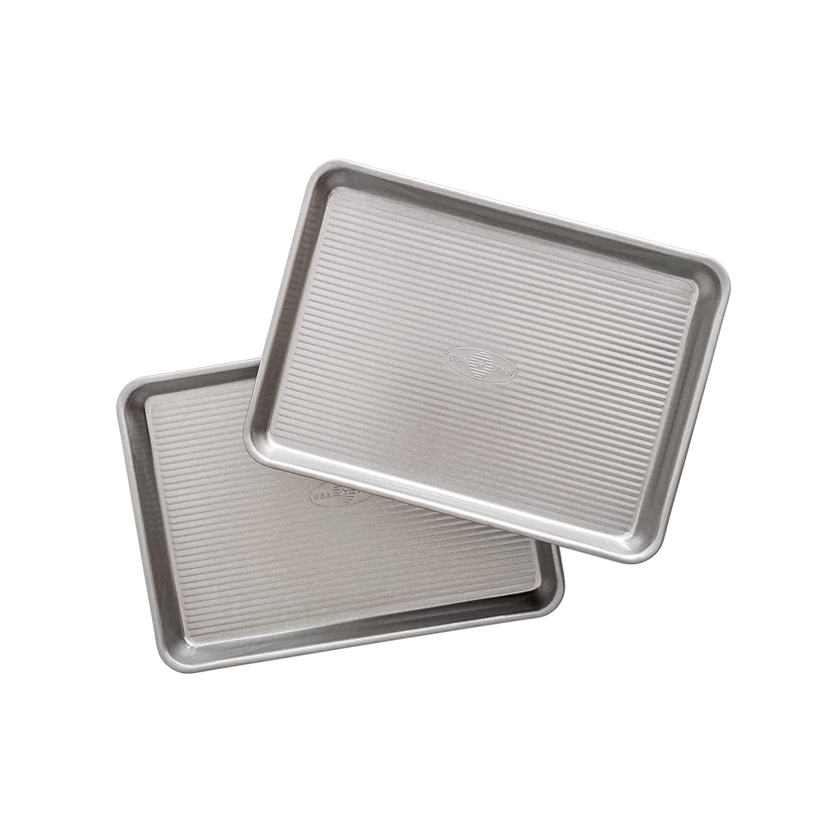 USA Pan Bakeware Mini Sheet Baking Pan Warp Resistant with Nonstick Quick Release Coating, Aluminzed Steel, Set of 2