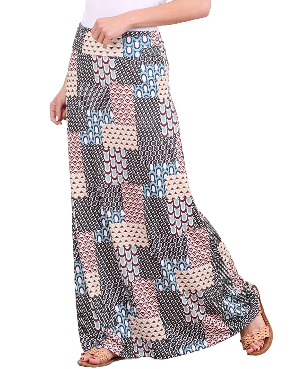 Popana Womens Long Maxi Skirt - Made in USA Long Skirts for Women Trendy - Casual Convertible Sundress Plus Size Maxi Skirt