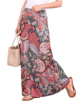 Popana Womens Long Maxi Skirt - Made in USA Long Skirts for Women Trendy - Casual Convertible Sundress Plus Size Maxi Skirt