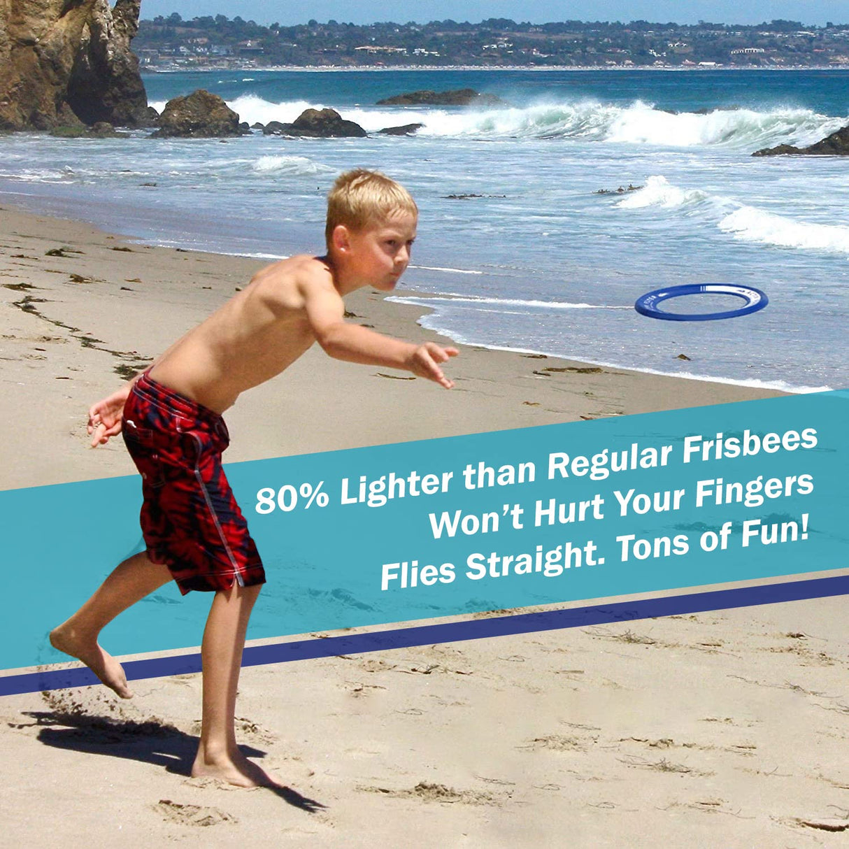 Activ Life Kid’s Flying Rings [2 Pack] They Fly Straight & Don’t Hurt! 80% Lighter Than Standard Frisbees - Replace Screen Time with Healthy Family Fun - Get Outside & Play! Proudly Made in The USA
