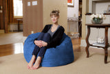 Chill Sack - Bean Bags 3-Feet Memory Foam Bean Bag Chair, Black Micro Suede