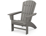 POLYWOOD Nautical 3-Piece Curveback Adirondack Chair Set with Side Table