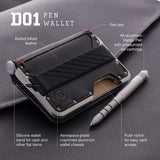 Dango Slim Minimalist Wallet for Men - RFID Blocking - Bifold, with Pen and Notebook