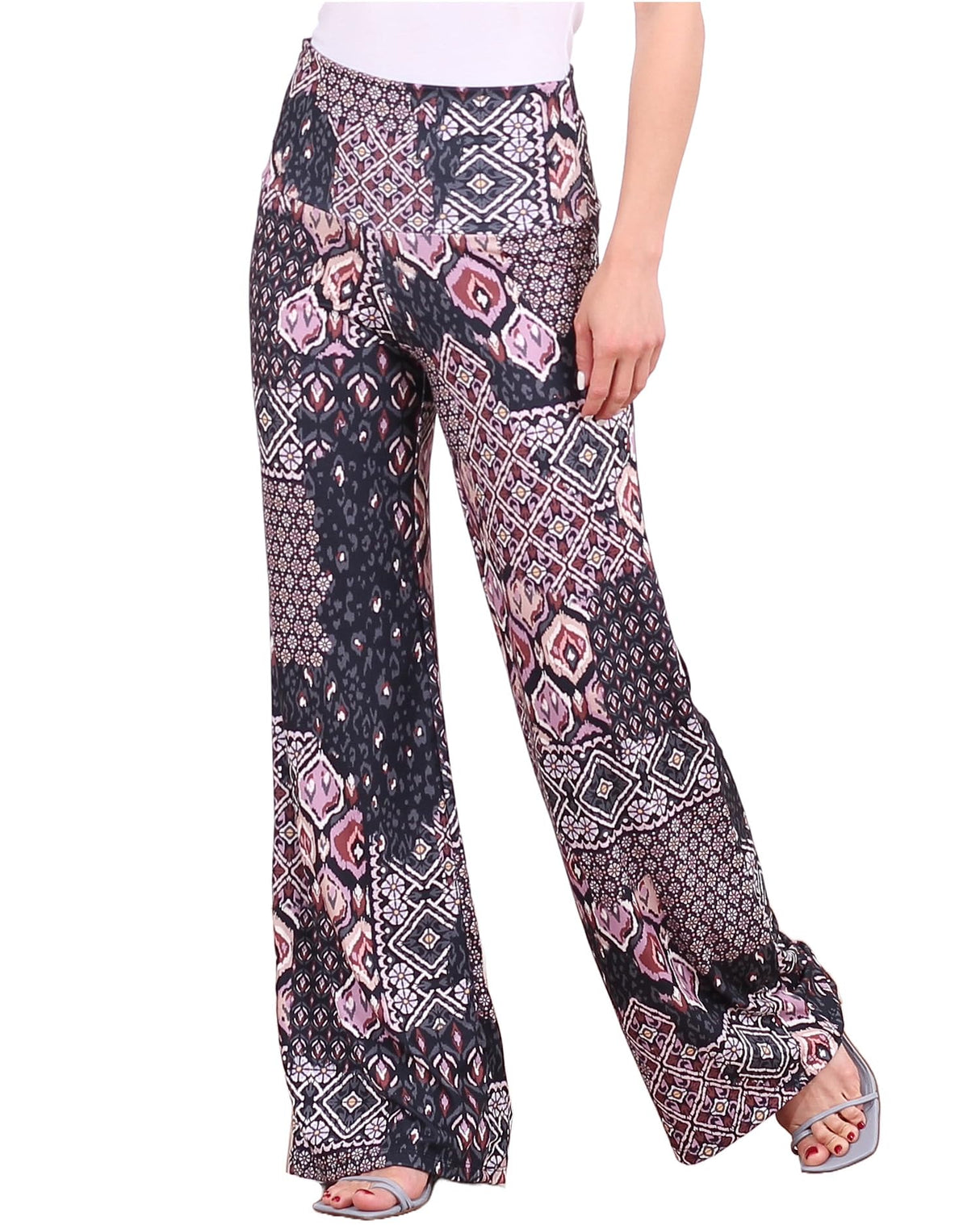 Popana Palazzo Pants for Women Casual Summer Wide Leg Beach Pants Plus Size Made in USA