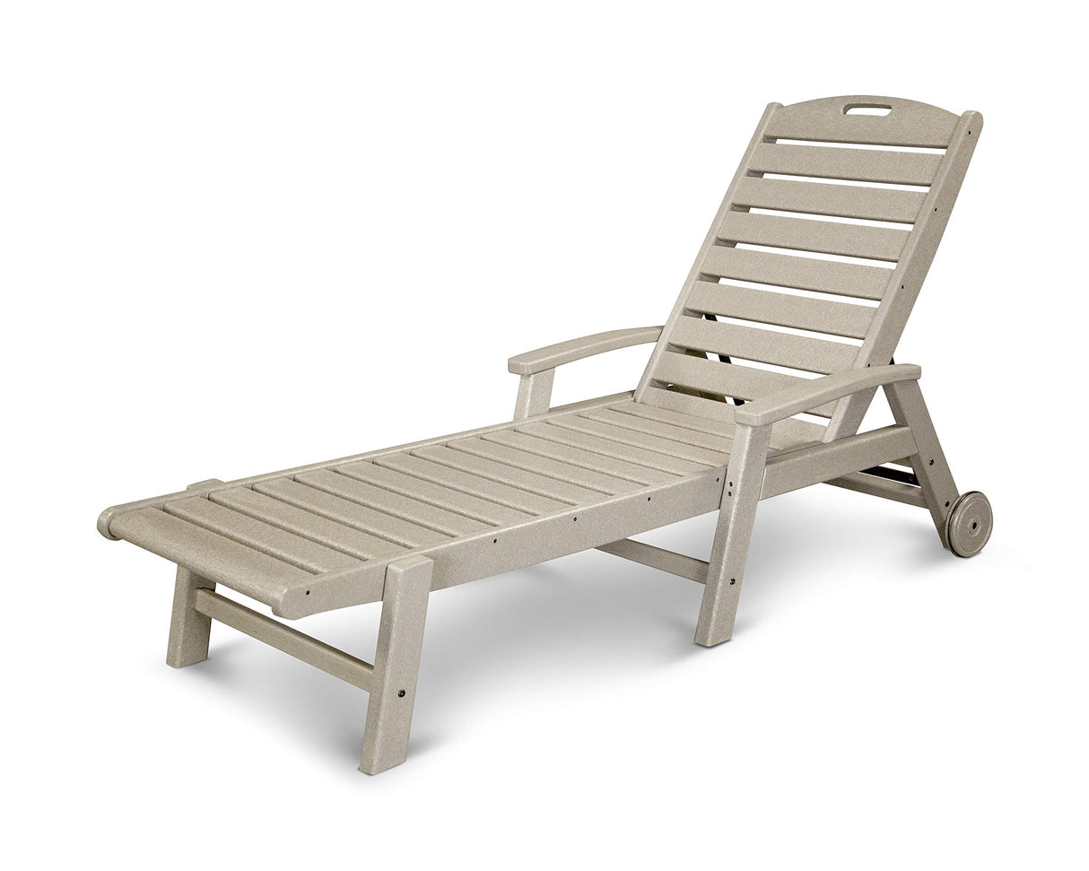 Trex Outdoor Furniture Yacht Club Wheeled Chaise in Vintage Lantern