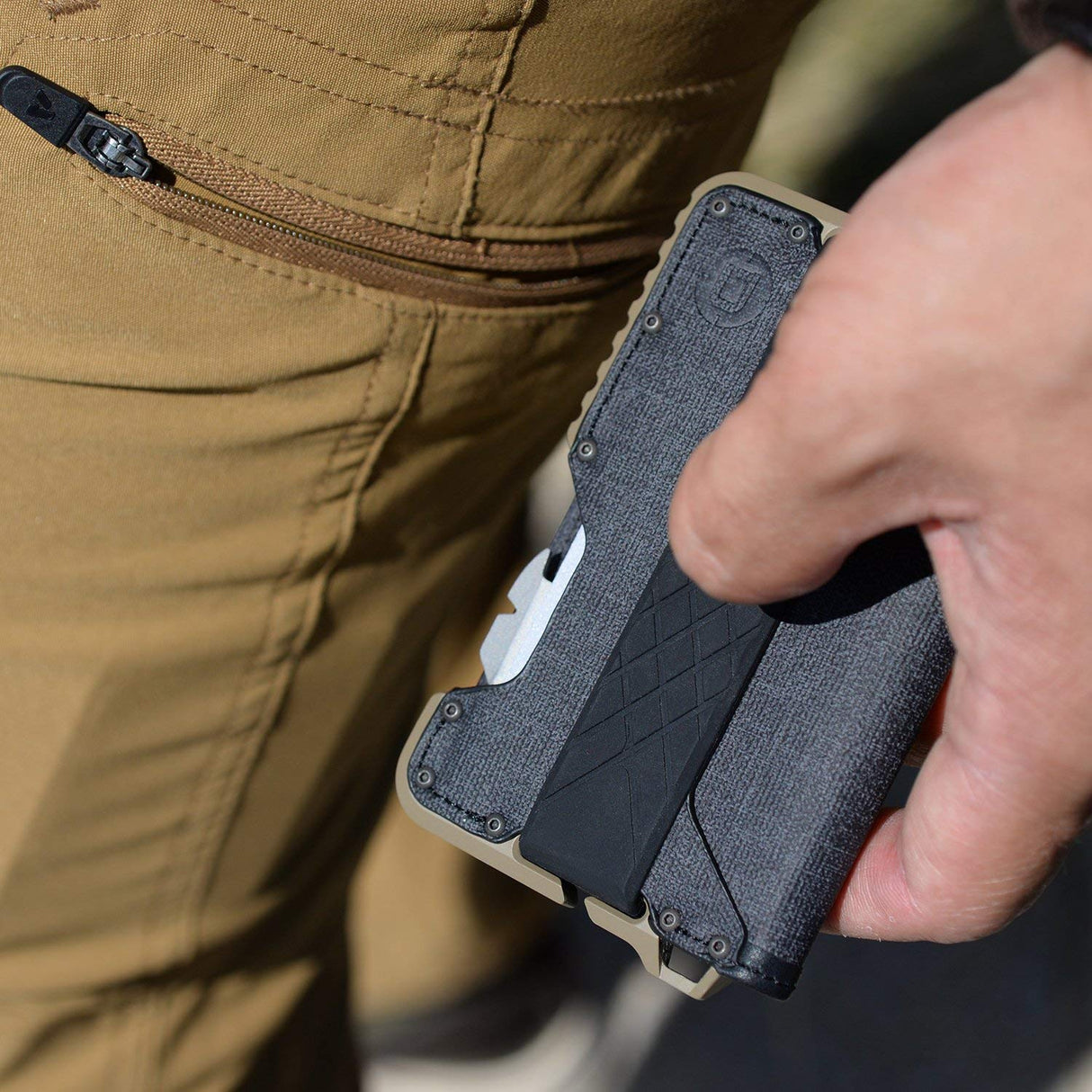 Dango Slim Minimalist Wallet for Men - RFID Blocking - Leather + Multi-Tool