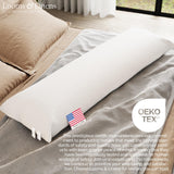 Looms & Linens 48 inch Body Pillow Insert Long Body Pillows for Adults and Elderly for Side Sleeper USA Made 1 Pack - Full Body Pillow an American Dream