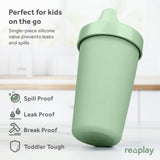 Re-Play Made in USA 10 Oz. Sippy Cups for Toddlers, Pack of 4 - Reusable Spill Proof Cups for Kids, Dishwasher/Microwave Safe - Hard Spout Sippy Cups for Toddlers 3.13" x 6.25", Desert Roses