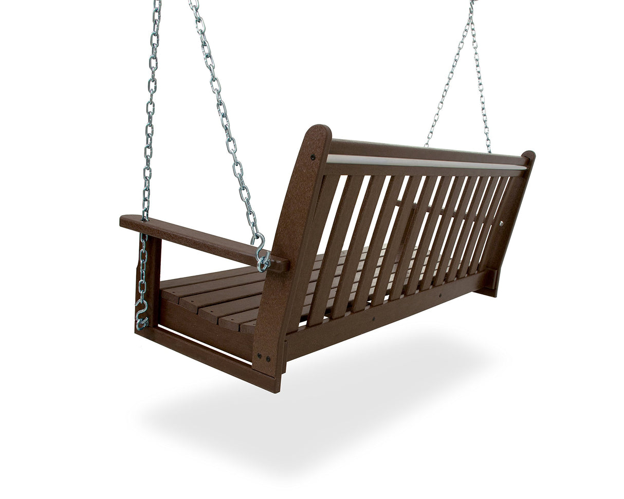 POLYWOOD GNS60BL Vineyard 60" Outdoor Swing, Black