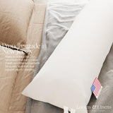 Looms & Linens 48 inch Body Pillow Insert Long Body Pillows for Adults and Elderly for Side Sleeper USA Made 1 Pack - Full Body Pillow an American Dream