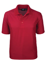 Akwa Made in USA Men's Dry Wicking Polo Shirt with Check Pattern and No-Curl Collar