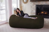 Chill Sack Memory Foam Bean Bag Lounger, 7.5-Feet, Red Furry