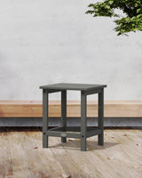 POLYWOOD ECT18GY Long Island Side Table, 18-Inch, Slate Grey