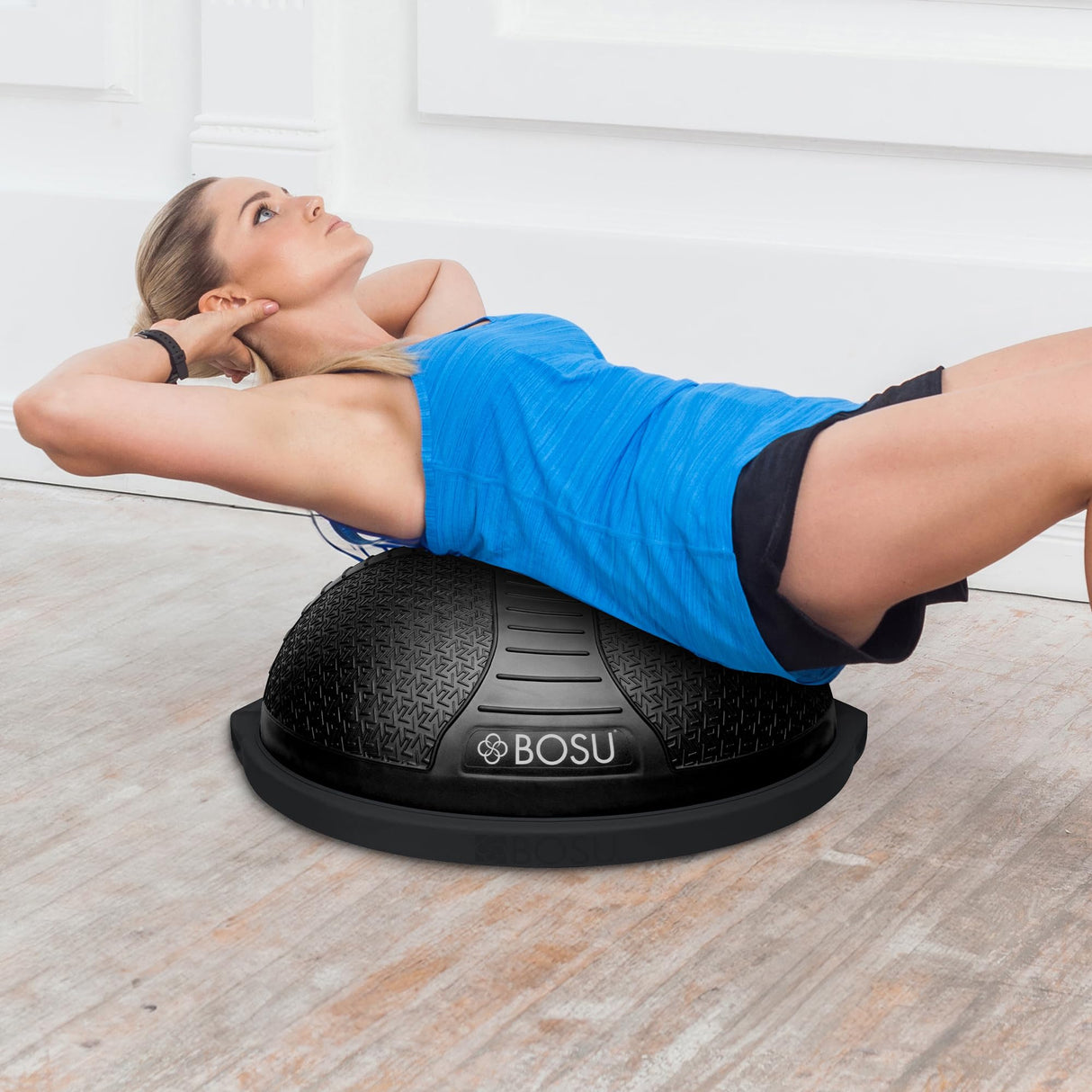 BOSU NexGen 25IN Home Fitness Exercise Gym Strength Flexibility Balance Trainer with Rubberized Non Skid Surface and Hand Air Pump