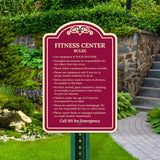 Sigo Signs, Fitness Center Rules Use Equipment at Your Own Risk Décor Sign, Green Light, 12x18 Inches, ACM, Fade Resistant, Made in USA