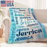 Custom Blanket with Name, Soft Cozy Personalized Name Blankets for Kids, Girls, Boys, Adults, Customized Christmas Blanket for Women, Men, Newborn, New Mom, Red Colors, Made in USA