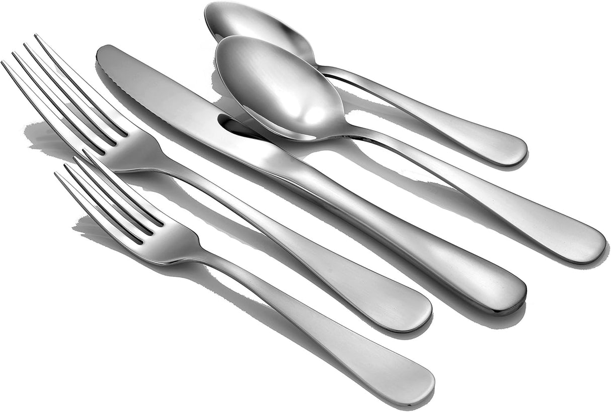 Liberty Tabletop Satin Annapolis 20 Piece Flatware Set service for 4 stainless steel 18/10 Made in USA