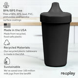 Re-Play Made in USA 10 Oz. Sippy Cups for Toddlers, Pack of 4 - Reusable Spill Proof Cups for Kids, Dishwasher/Microwave Safe - Hard Spout Sippy Cups for Toddlers 3.13" x 6.25", Desert Roses