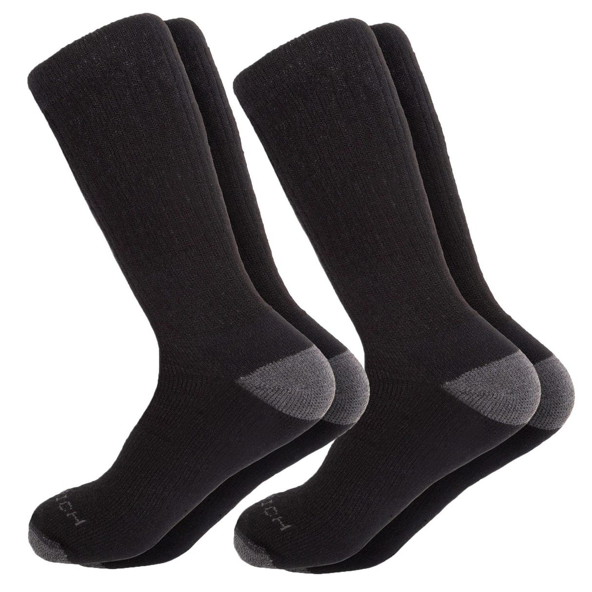 Woolrich Merino Wool Socks for Men - Made in USA, Crew Hiking Sock, Made of 78% Merino Lambswool w/Padded Arch, 2 Pairs