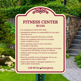 Sigo Signs, Fitness Center Rules Use Equipment at Your Own Risk Décor Sign, Green Light, 12x18 Inches, ACM, Fade Resistant, Made in USA
