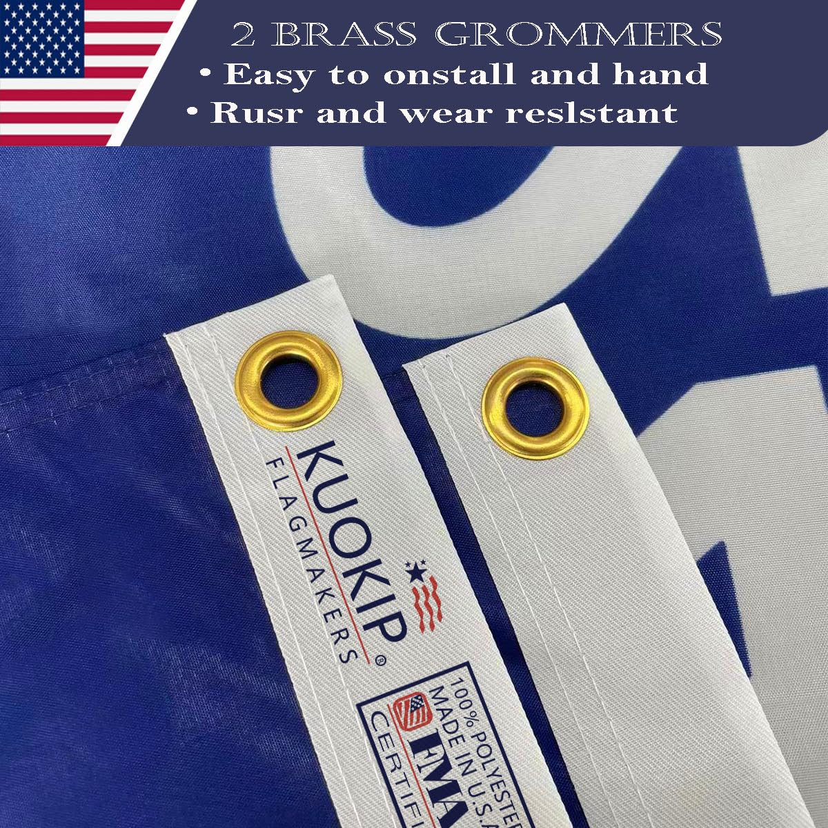 Double Sided Red Trump 2024 Flag 3x5 Made in USA Outdoor Heavy Duty 3 Ply Polyester Trump Take America Back Flag with White Starting Tape and 2 Brass Grommets