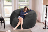 Chill Sack Bean Bag Chair: Giant 6' Memory Foam Furniture Bean Bag - Big Sofa with Soft Micro Fiber Cover, Charcoal