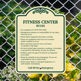 Sigo Signs, Fitness Center Rules Use Equipment at Your Own Risk Décor Sign, Green Light, 12x18 Inches, ACM, Fade Resistant, Made in USA