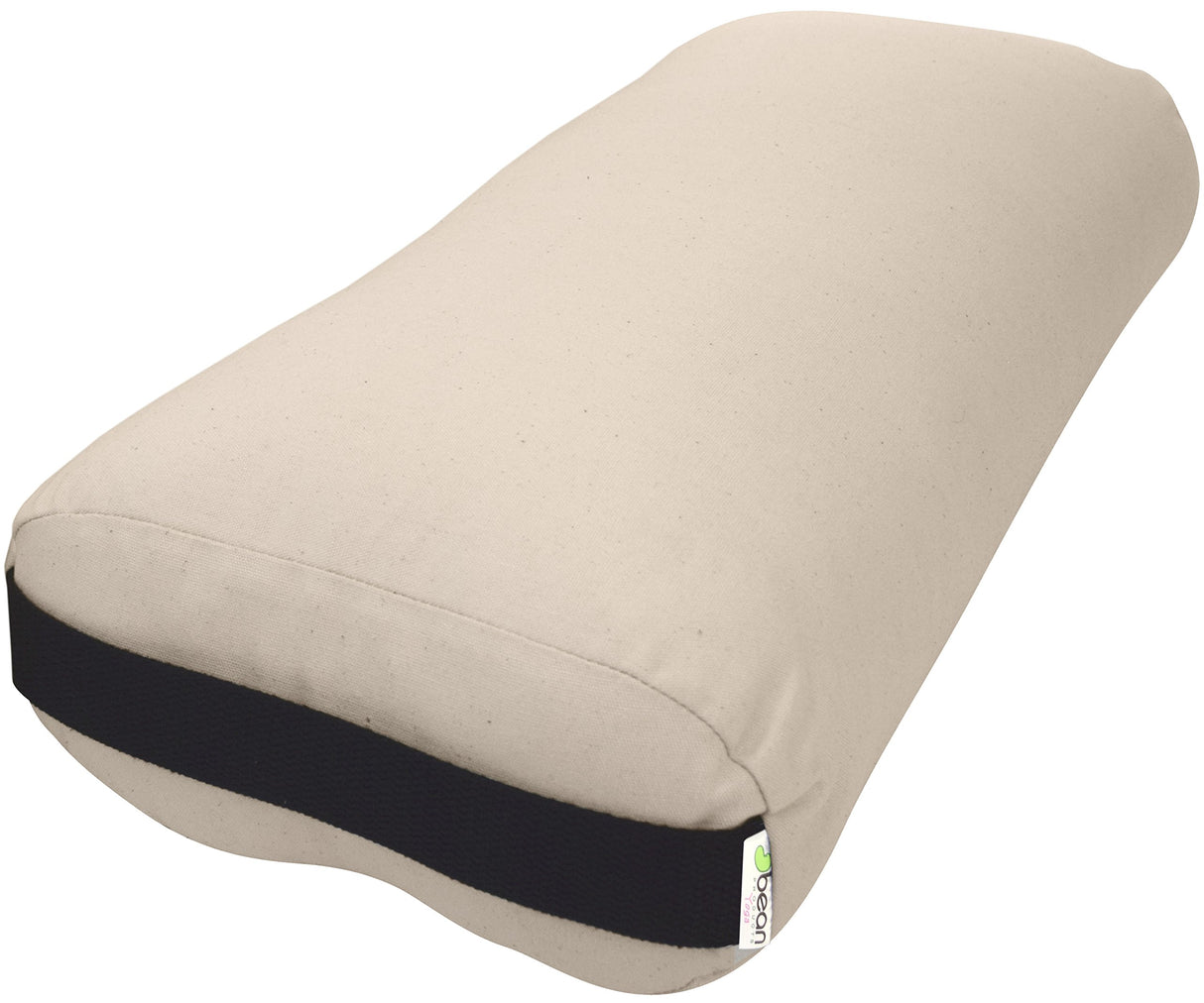 Bean Products Yoga Bolster - Made In The USA With Eco Friendly Materials - Round or Rectangular Support Cushions That Elevate Your Practice - Natural Cotton or Organic Hemp Cover