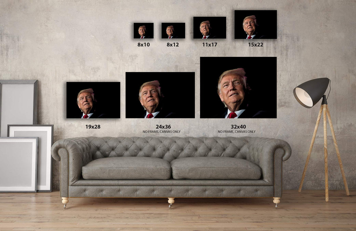 Awkward Styles Trump Canvas President Portrait Trump Wall Art Patriotic Poster Photo Artwork Trump Gift Made in USA 32" x 40" NO FRAME